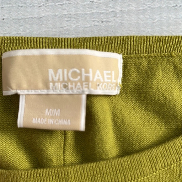 Michael Michael Kors Green Knit Top M - Picture 3 of 6